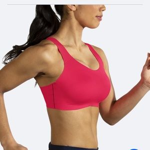 BROOKS DARE scoopback run bra fluorescent hot pink 38DD sports NWT